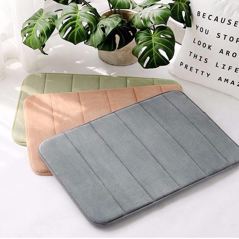 Home Bath Mat Coral Fleece Bathroom Carpet Water Absorption Non-slip Memory Foam Absorbent Washable Rug Toilet Floor Mat Home Bath Mat Coral Fleece Bathroom Carpet Water Absorption Non-slip Memory Foam Absorbent Washable Rug Toilet Floor Mat